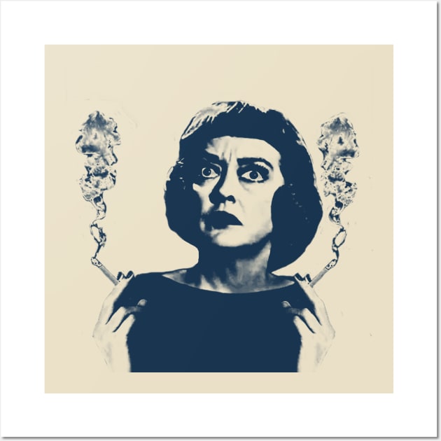 Bette Double Smoking - Blue Vintage Color Wall Art by Campfire Classic